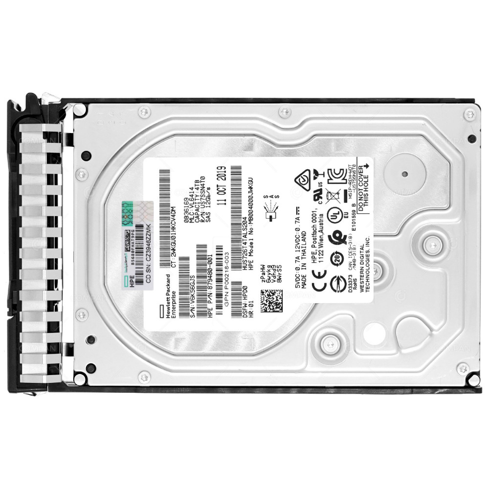 P00670-001  HP HDD 4TB 7.2K SAS 12G 3.5" LFF FOR HPE STOREONCE 3640 5200